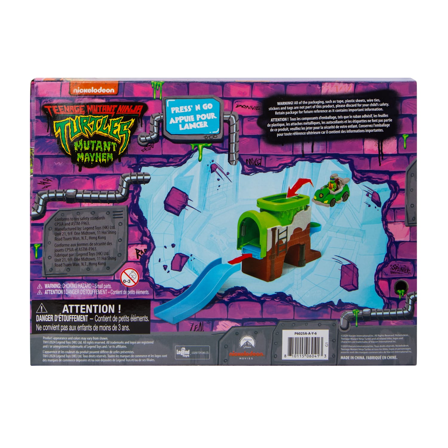 Conjunto de Caos Mutante Tortugas Ninja Adolescentes Mini Vehiculo