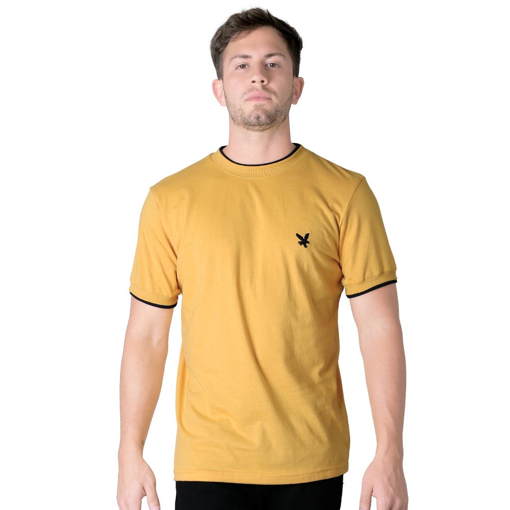 Playera Hombre Básico Camiseta Mostaza Stfashion 61704610