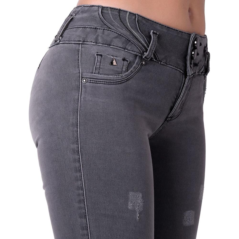Jeans Mujer Moda Gris Fergino 52905203