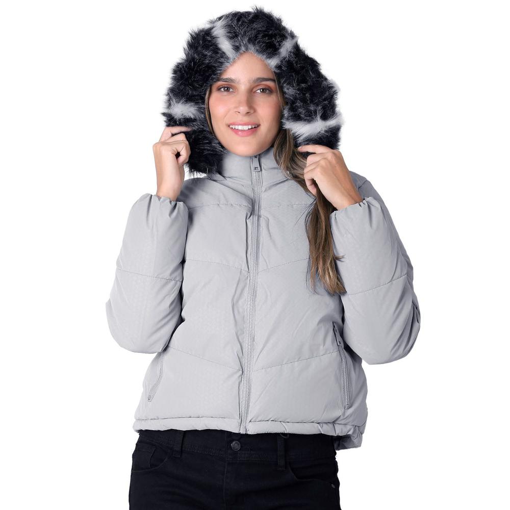 Chamarra Mujer Con Capucha Gris Roosevelt 50105230