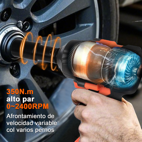 Goxawee® 2 Batería 20v Perforación Llave De Impacto Inalámbrico Herramientas Electricas 1/2inch pistola de impacto