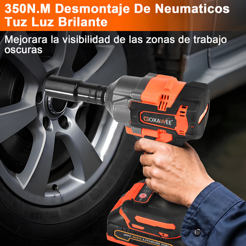 Goxawee® 2 Batería 20v Perforación Llave De Impacto Inalámbrico Herramientas Electricas 1/2inch pistola de impacto
