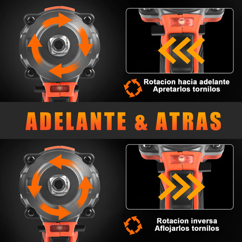 Goxawee® 2 Batería 20v Perforación Llave De Impacto Inalámbrico Herramientas Electricas 1/2inch pistola de impacto