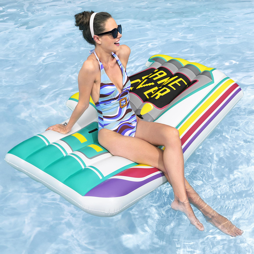 Inflable Salvavidas Montable Bestway Diseño Arcade 181 Cm Color Blanco
