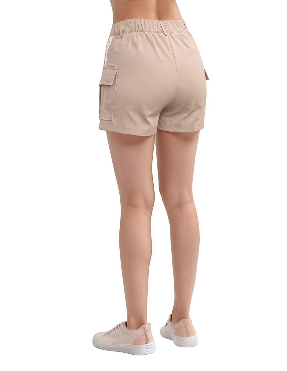 Short cargo de gabardina para mujer