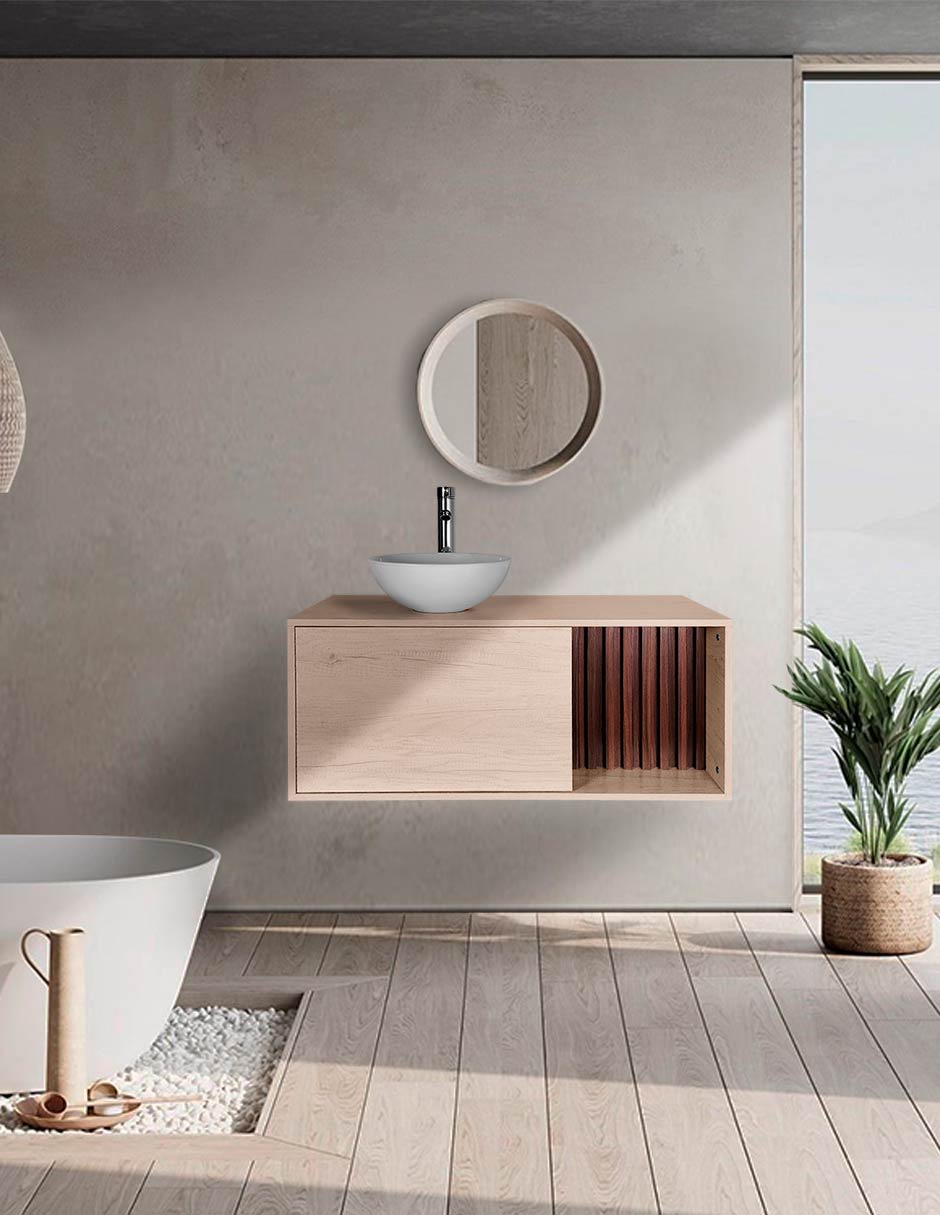 Gabinete Para Baño ARES Con Ovalin Y Monomando