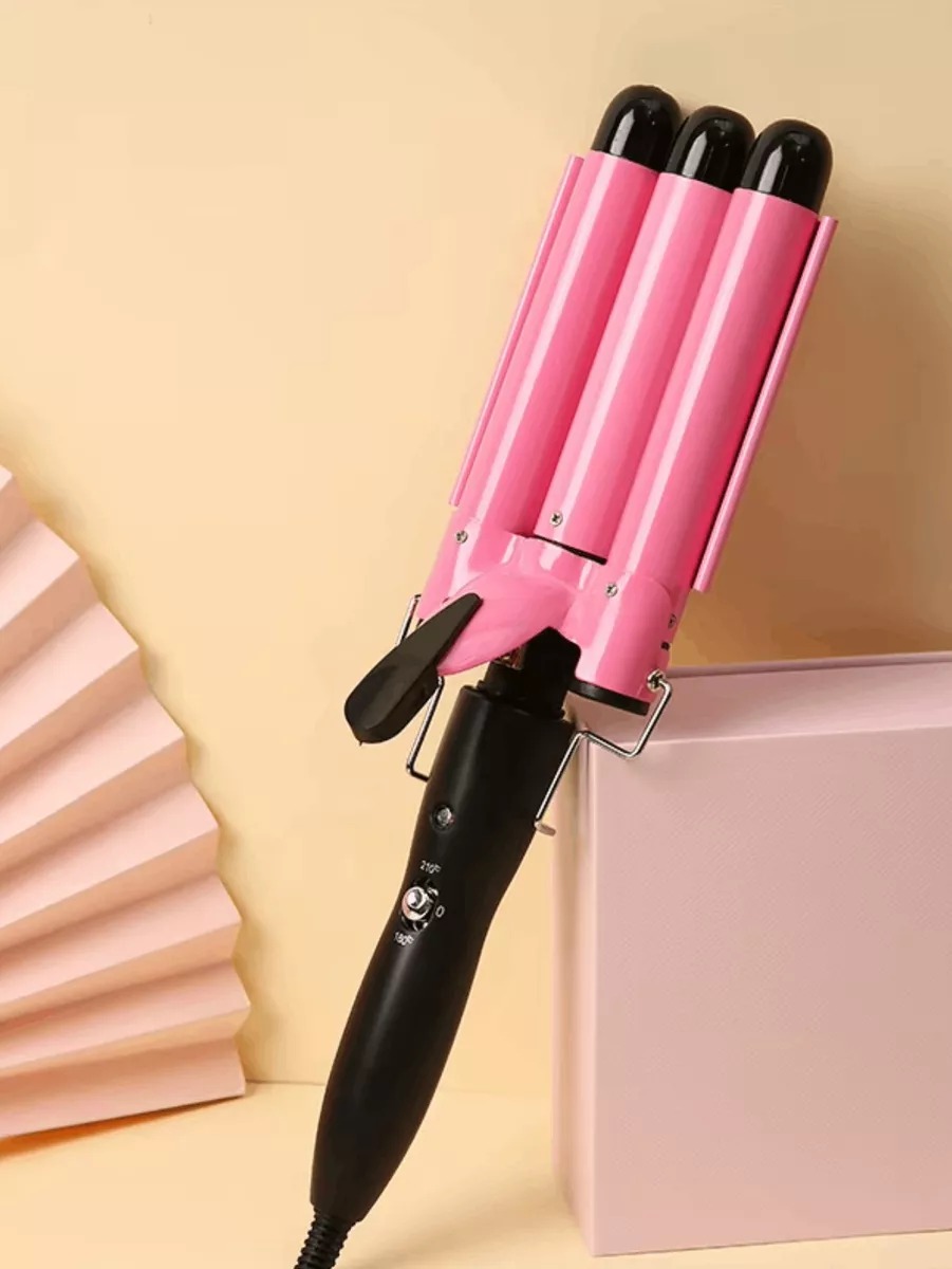 Rizadora De 3 Tubos Ceramica, Waflera Enchinadora De Cabello