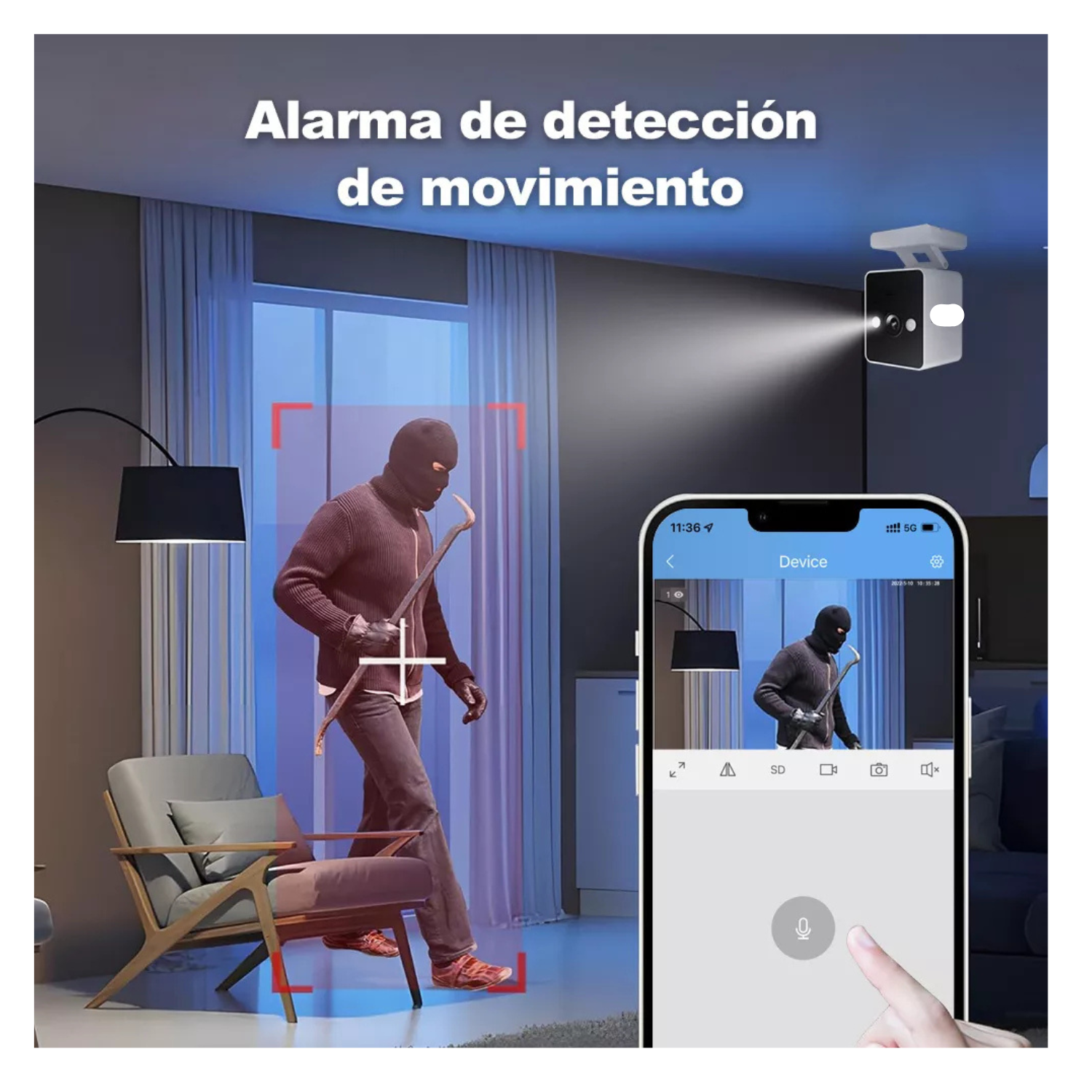 Kit Cámara De Seguridad Vigilancia 2mp  500gb Color Blanco