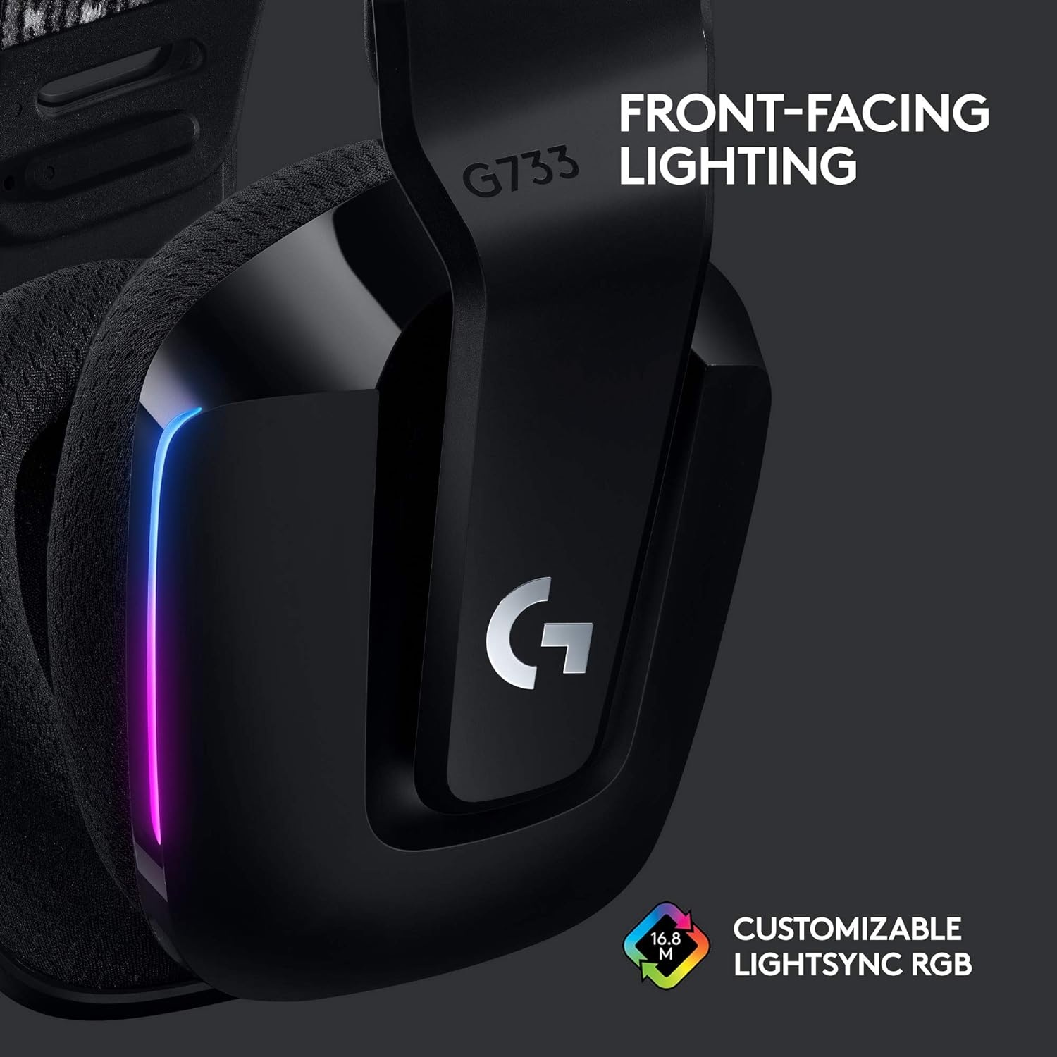 Audifonos Inalambricos Logitech G733 con Microfono para Juegos Lightspeed Color Negro