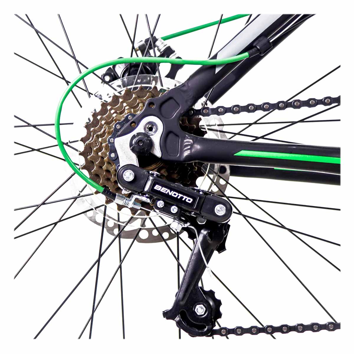 Bicicleta  XC-5000 Montaña R26  Aluminio 21V.Negro/Verde