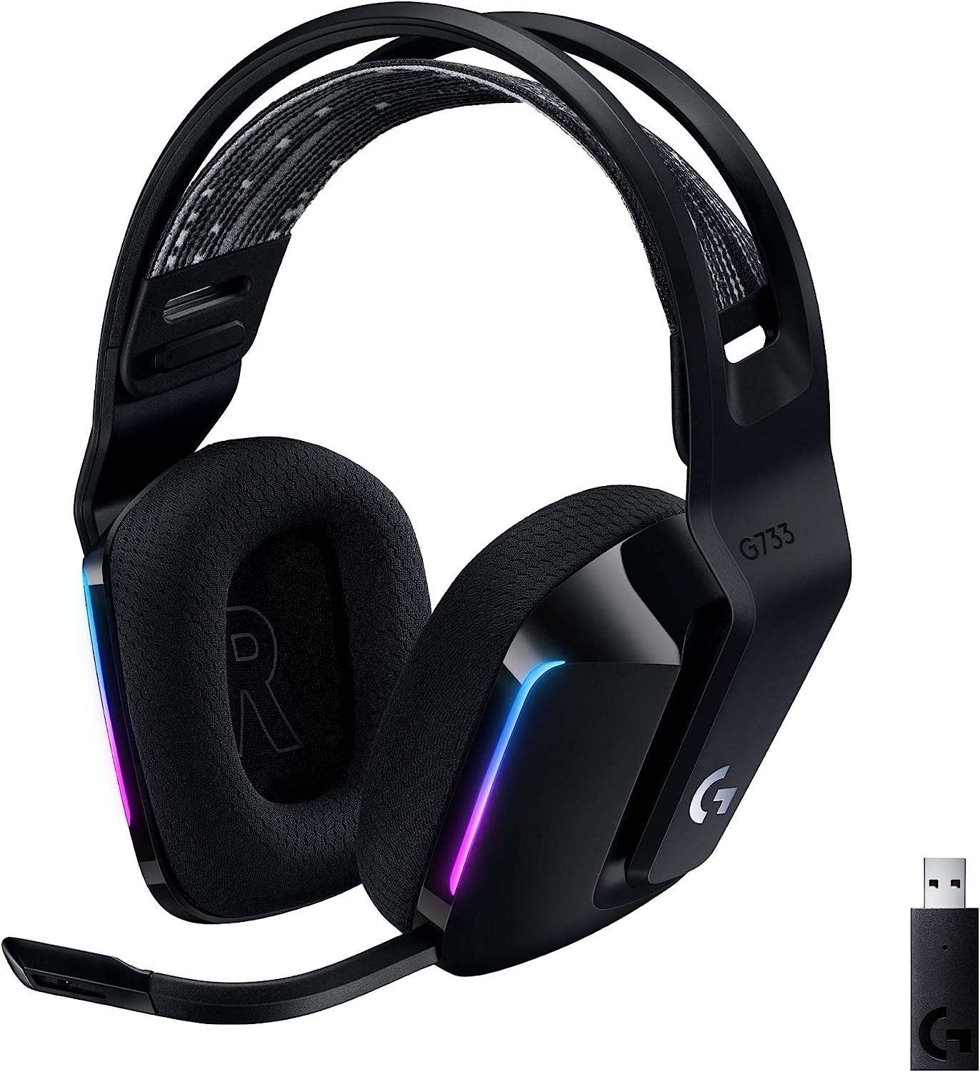 Audifonos Inalambricos Logitech G733 con Microfono para Juegos Lightspeed Color Negro