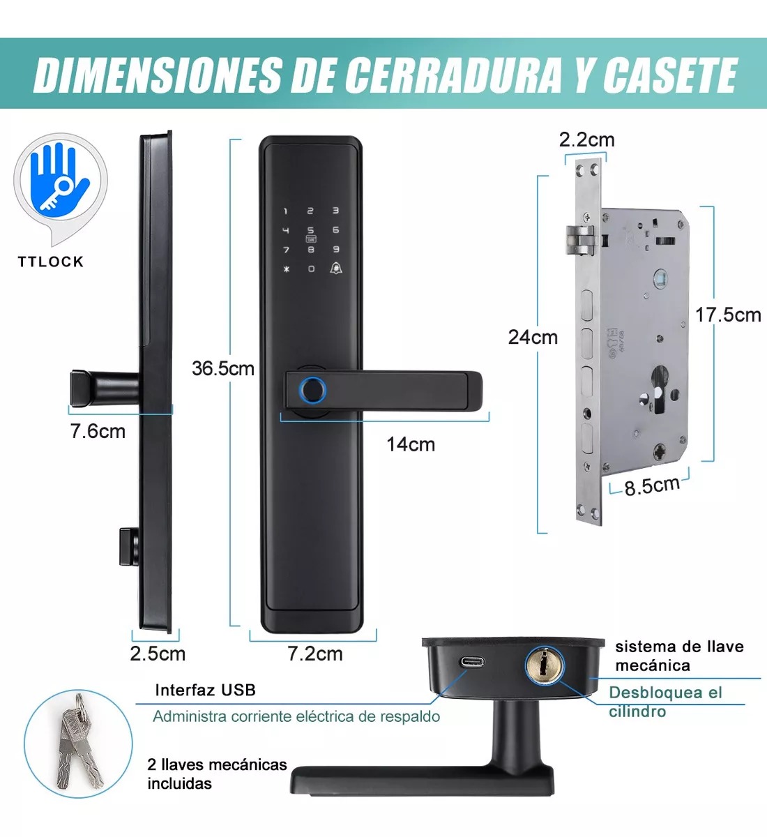 Cerradura Inteligente Electrónica Wifi, Chapas Smart Lock