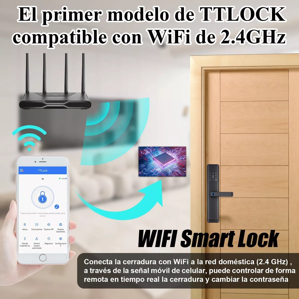 Cerradura Inteligente Electrónica Wifi, Chapas Smart Lock