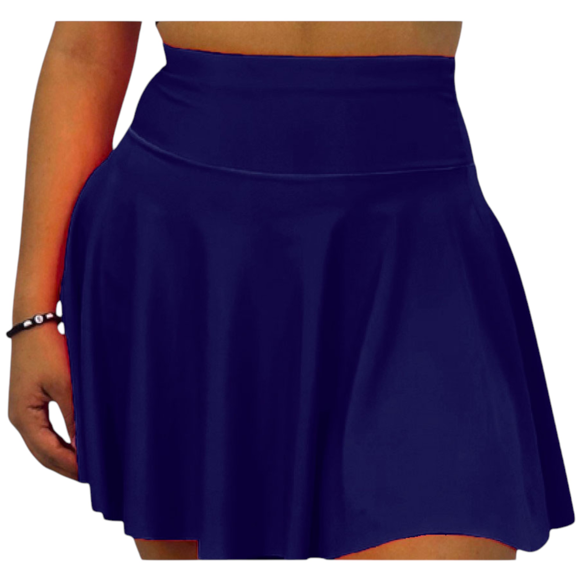 FALDA SHORT LICRA DEPORTIVA MUJER PARA TENIS, YOGA, FIT, GOLF, GYM, GIMNASIA, ATLETISMO, SENDERISMO, ACTIVIDADES AL AIRE LIBRE CON BOLSO INTEGRADO 2 EN 1 COLOR AZUL REY