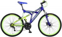 Bicicleta BENOTTO Montaña RUSH R26 Acero 21V. Azul Oscuro/Verde Hombre