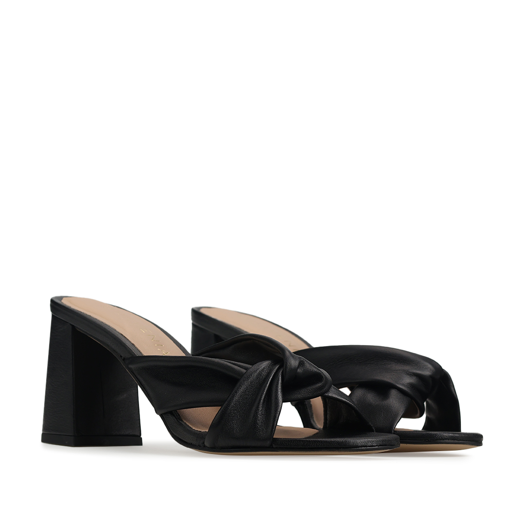 Zapatillas De Tacón Davenia De Piel Sandalia De Dama Mod. Althea