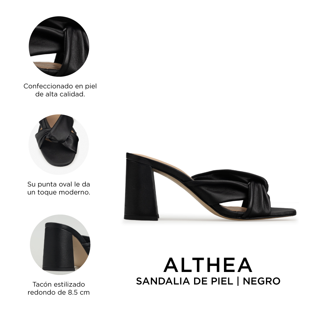 Zapatillas De Tacón Davenia De Piel Sandalia De Dama Mod. Althea