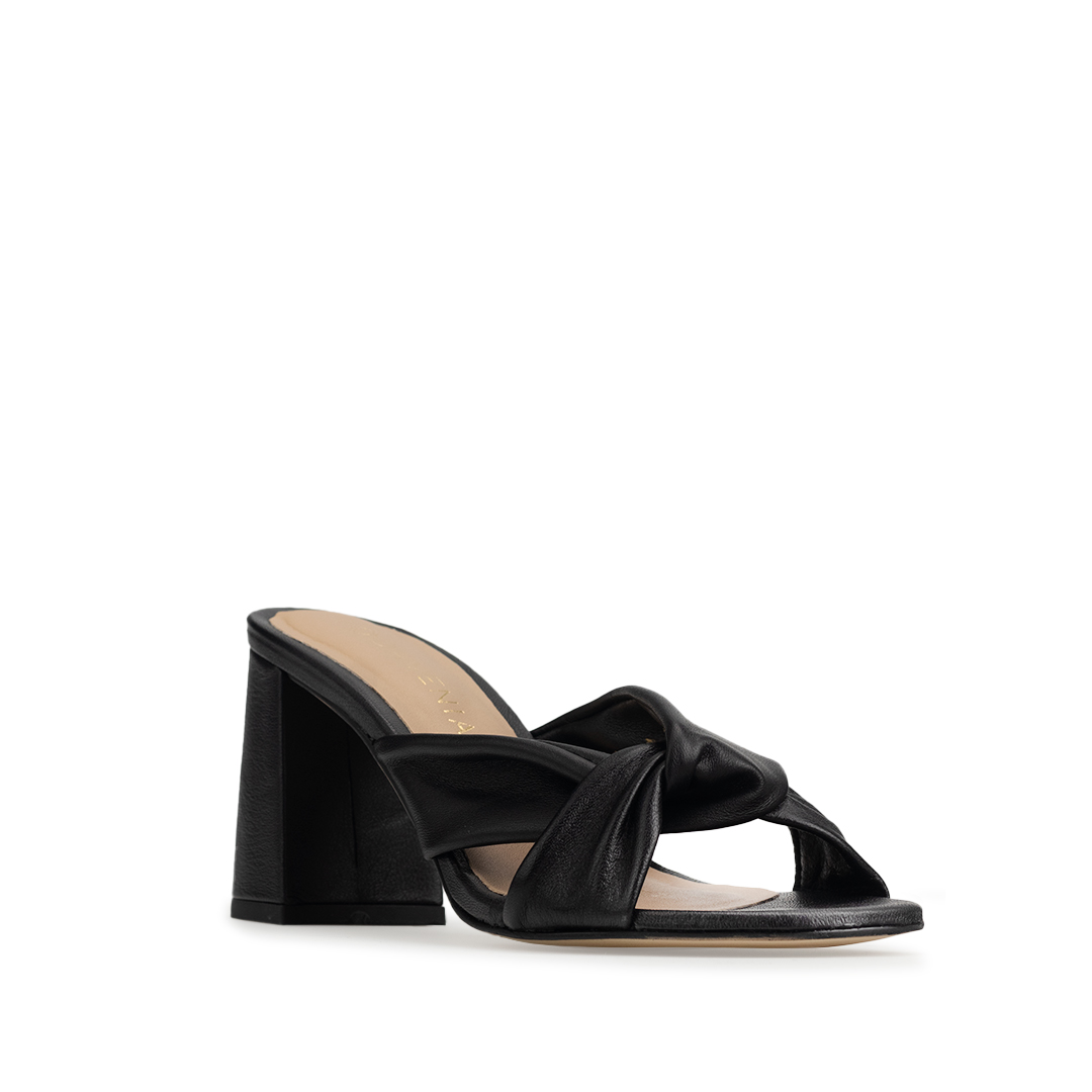 Zapatillas De Tacón Davenia De Piel Sandalia De Dama Mod. Althea