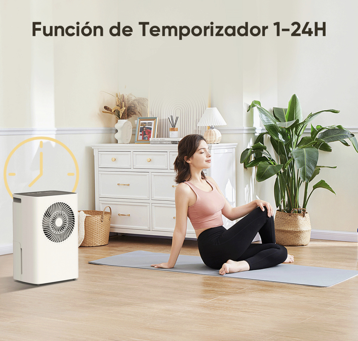 Deshumidificadores De 6 L Para El Hogar, Con Drenaje, Blanco