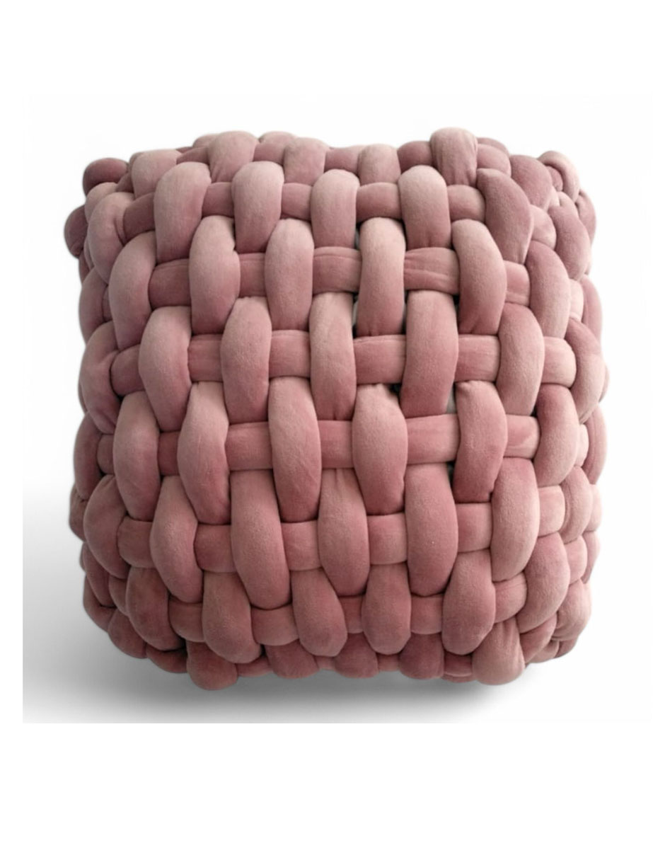 Cojín Nudo almohada  Tejida Rosa Hogar Decorativo Recamara