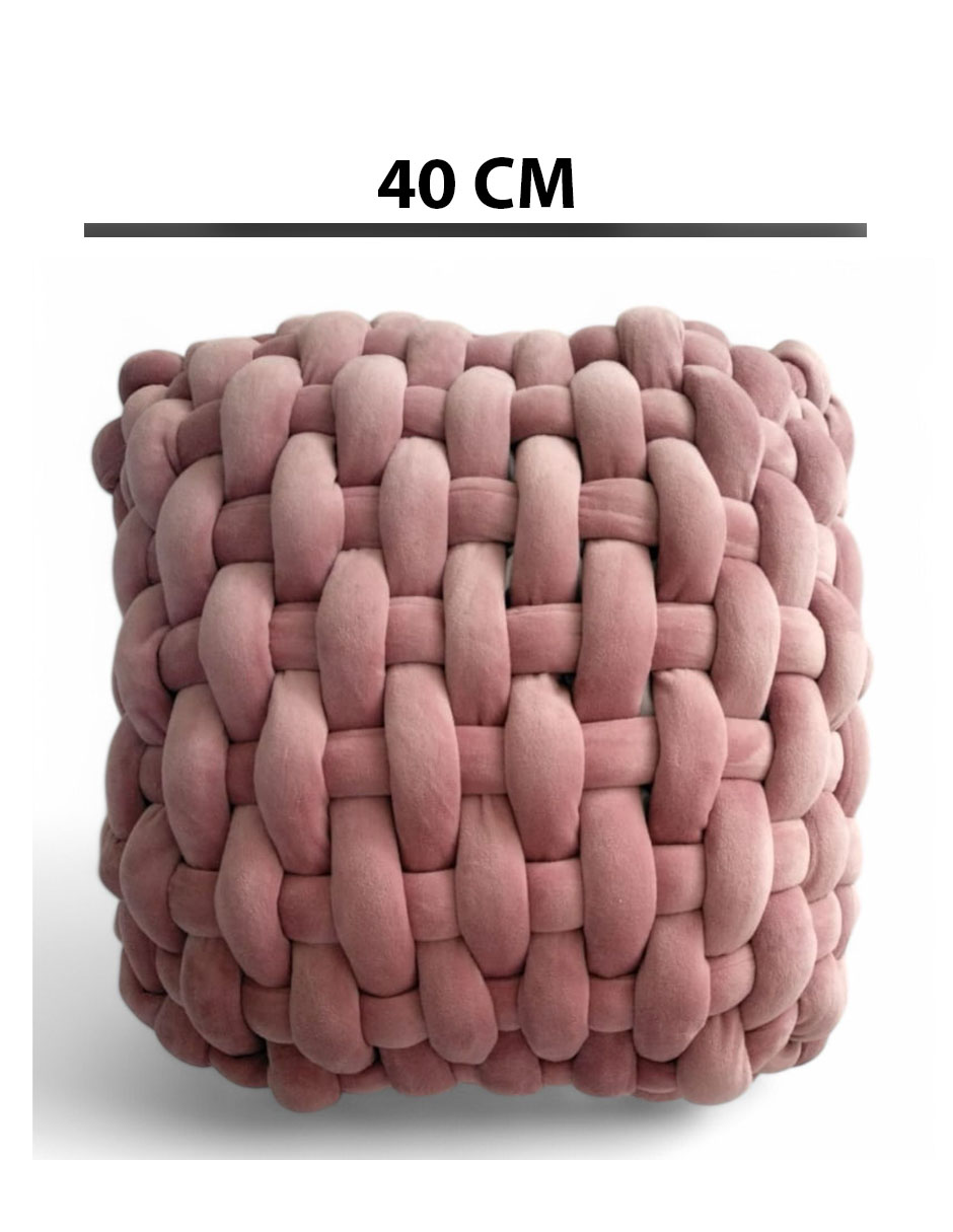 Cojín Nudo almohada  Tejida Rosa Hogar Decorativo Recamara