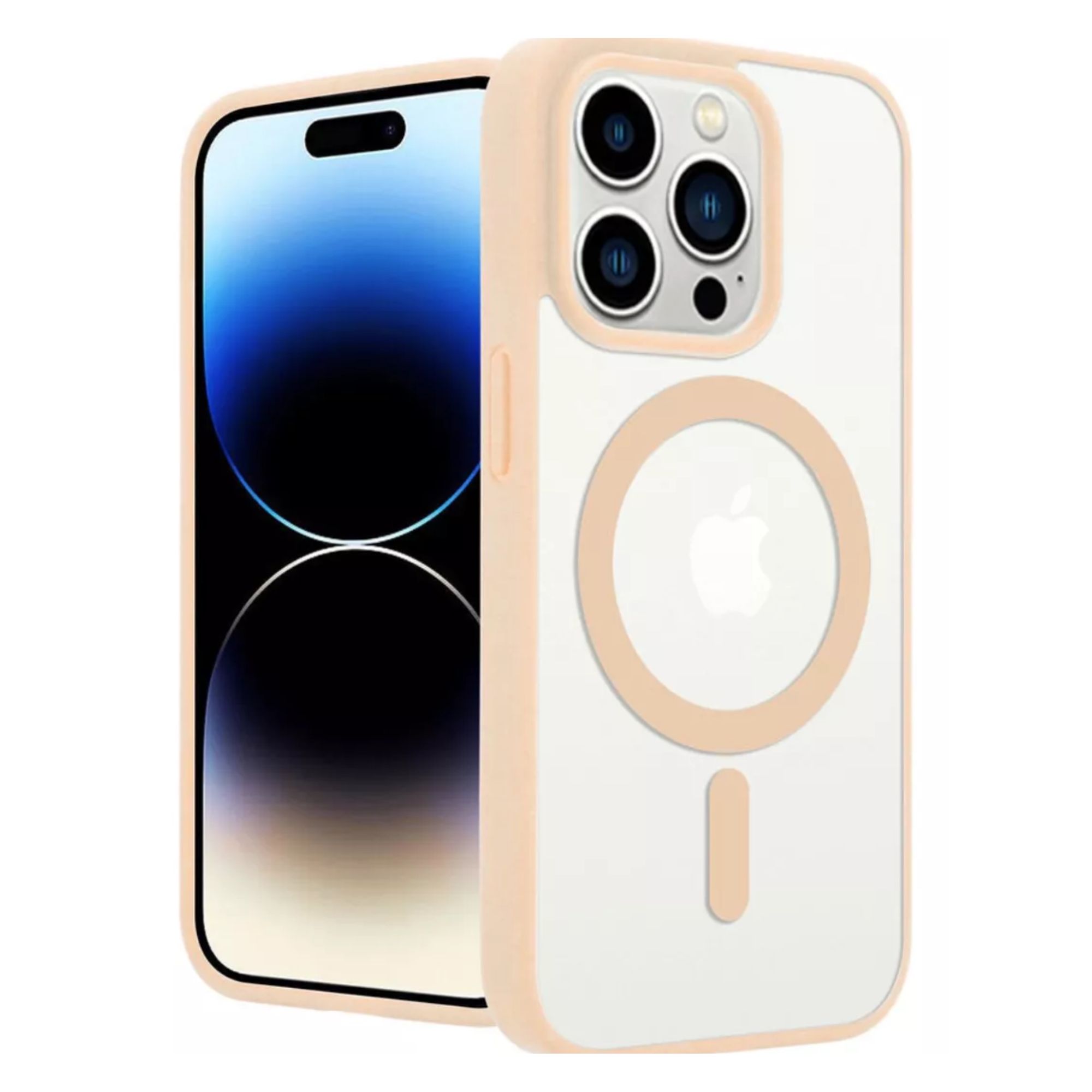 Mr. Gadgets Funda Transparente Color Titanio Del Desierto Arena Bronce Para iPhone 12 Pro Max,  Compatible Con Magsafe Silicona Acrilico Clear Color Case Carcasa