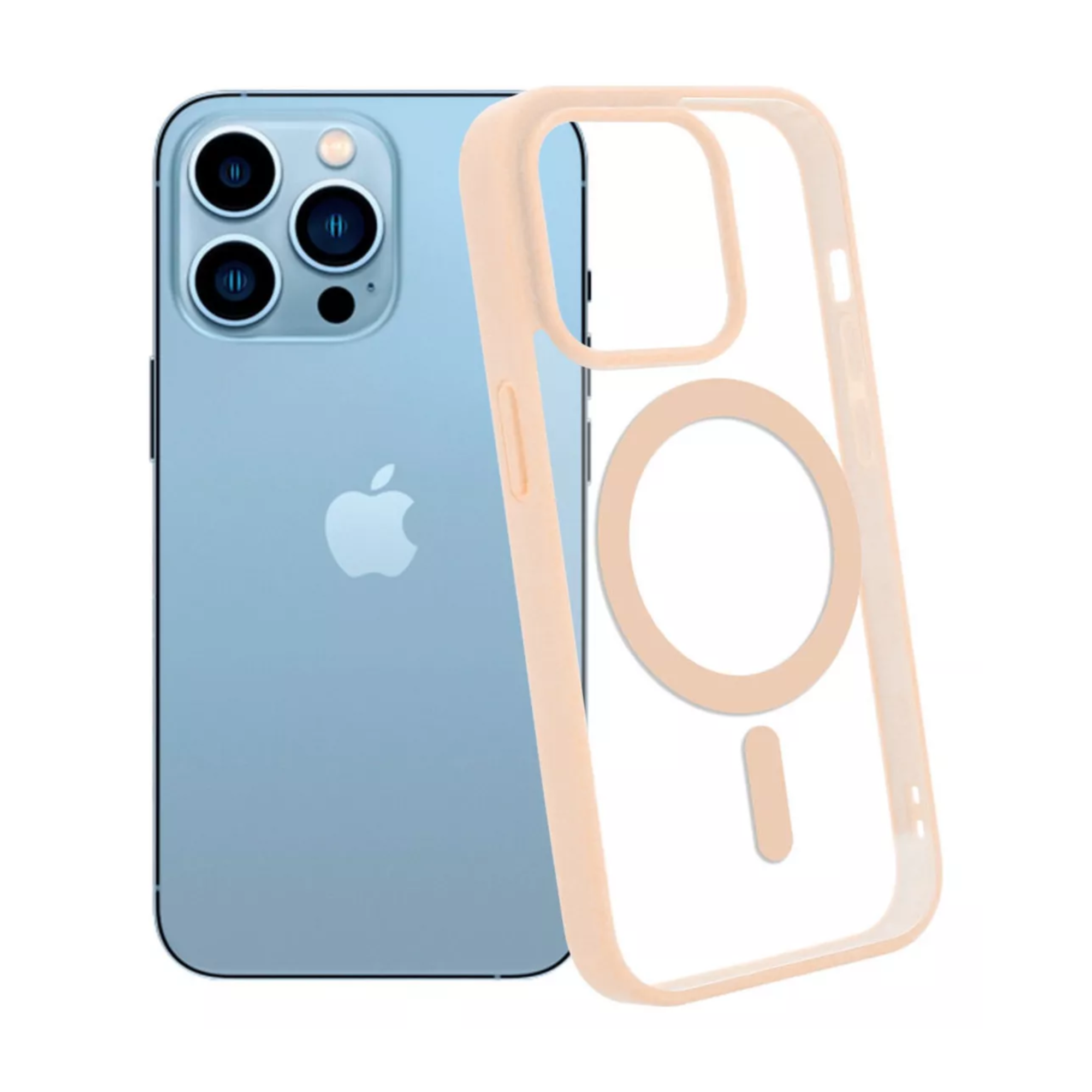 Mr. Gadgets Funda Transparente Color Titanio Del Desierto Arena Bronce Para iPhone 12 Pro Max,  Compatible Con Magsafe Silicona Acrilico Clear Color Case Carcasa