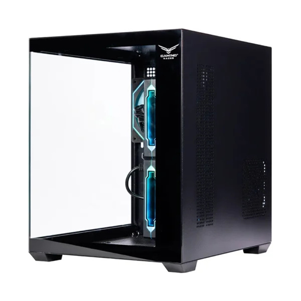 GABINETE NACEB STARFALL GAMER M-ATX RGB 3VENT S/FUENTE CRISTAL NEGRO NA-0636N