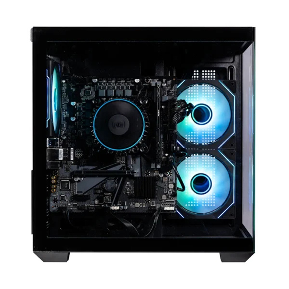 GABINETE NACEB STARFALL GAMER M-ATX RGB 3VENT S/FUENTE CRISTAL NEGRO NA-0636N