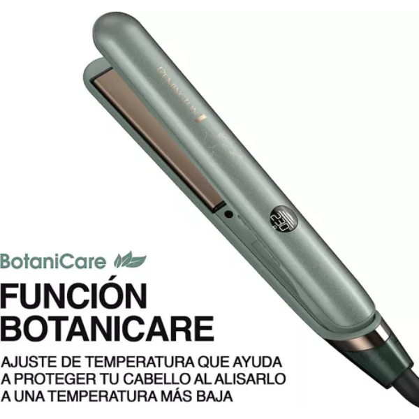 Alaciadora Remington  Botanicals 1/2" Placa Flotante Digital Verde Musgo