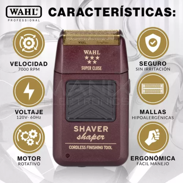 Máquina Profesional Wahl Shaver Shaper 5 Stars Cord/Cordless roja