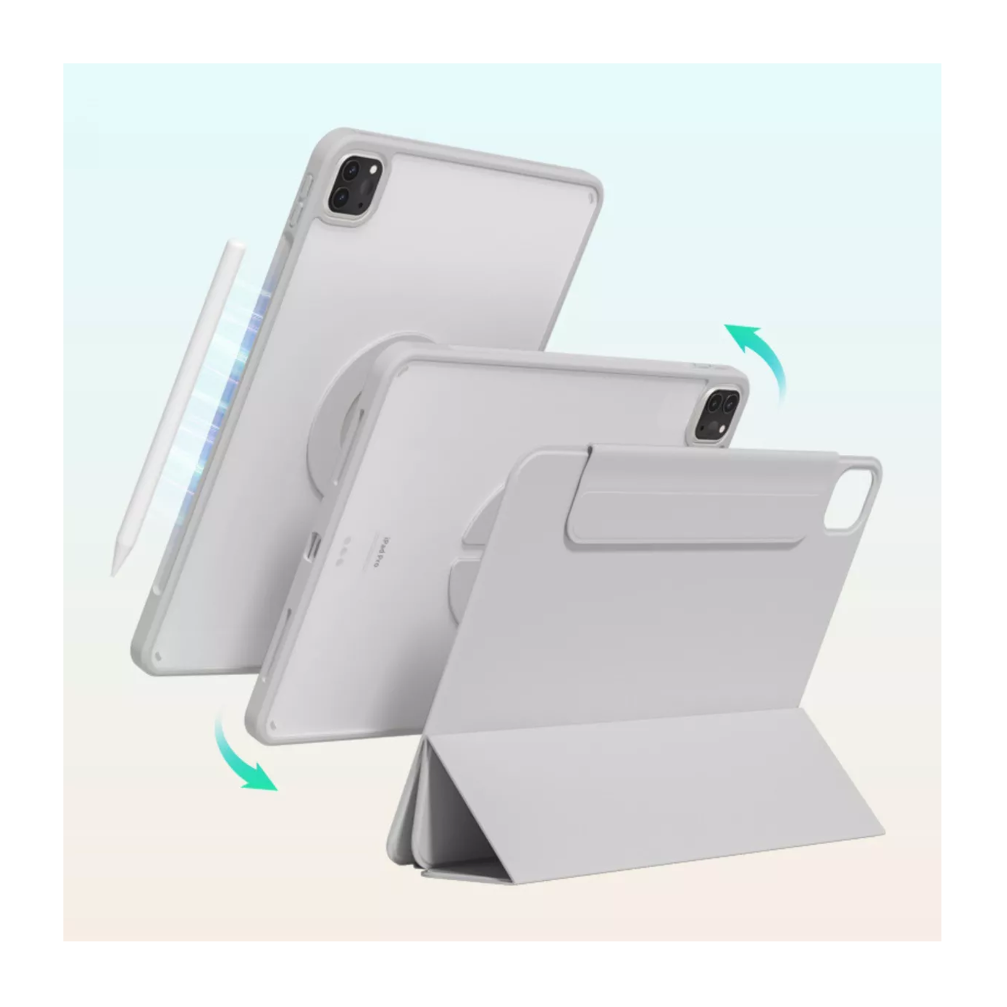 Funda Case Smart Folio 2 En 1 Magnetico, Compatible  iPad Air 4th/5th 10.9 Pulgadas / iPad Air M2/ M3 11 Pulgadas,Soport