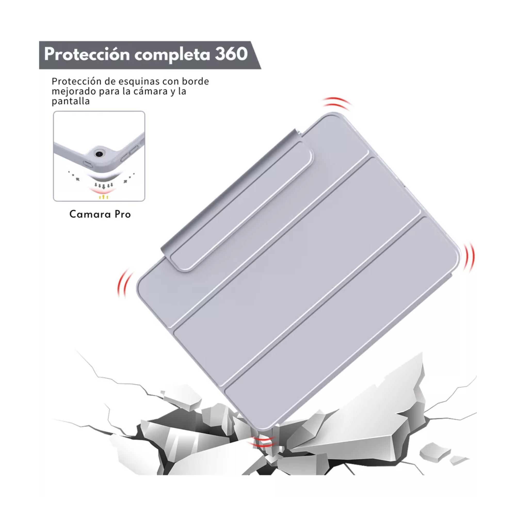 Funda Case Smart Folio 2 En 1 Magnetico, Compatible  iPad Air 4th/5th 10.9 Pulgadas / iPad Air M2/ M3 11 Pulgadas,Soport