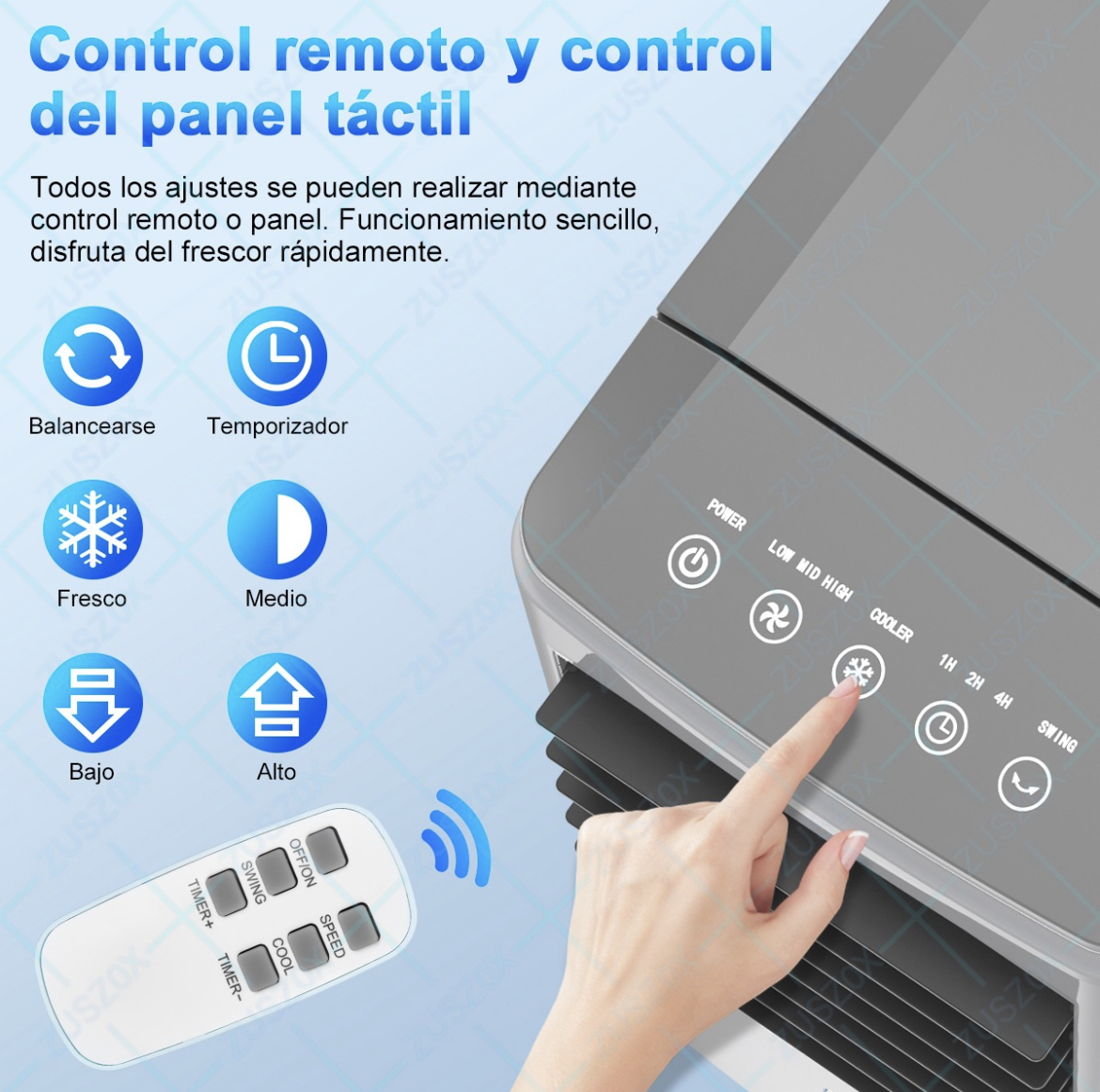 Enfriador De Aire Acondicionado Portátil Ventilador Frio 6l