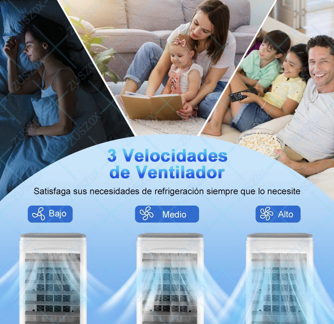 Enfriador De Aire Acondicionado Portátil Ventilador Frio 6l