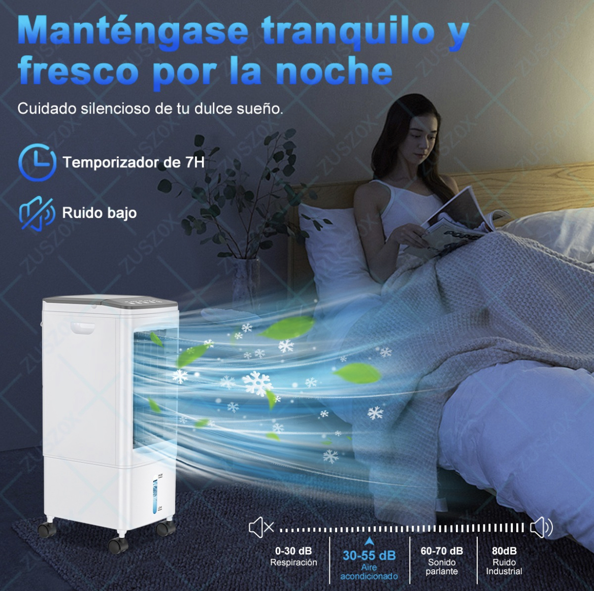 Enfriador De Aire Acondicionado Portátil Ventilador Frio 6l