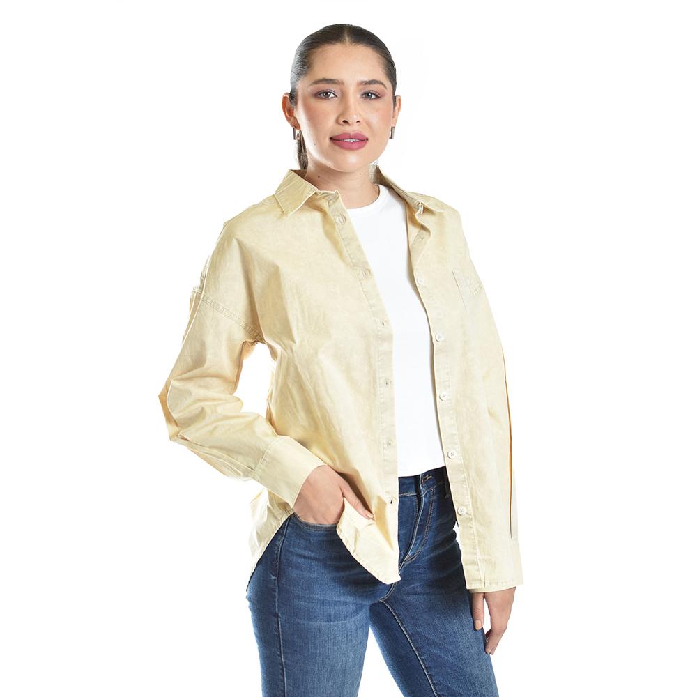 Blusa oversize diseño deslavado Roman Fashion/Juvenil, 11427 (Beige)