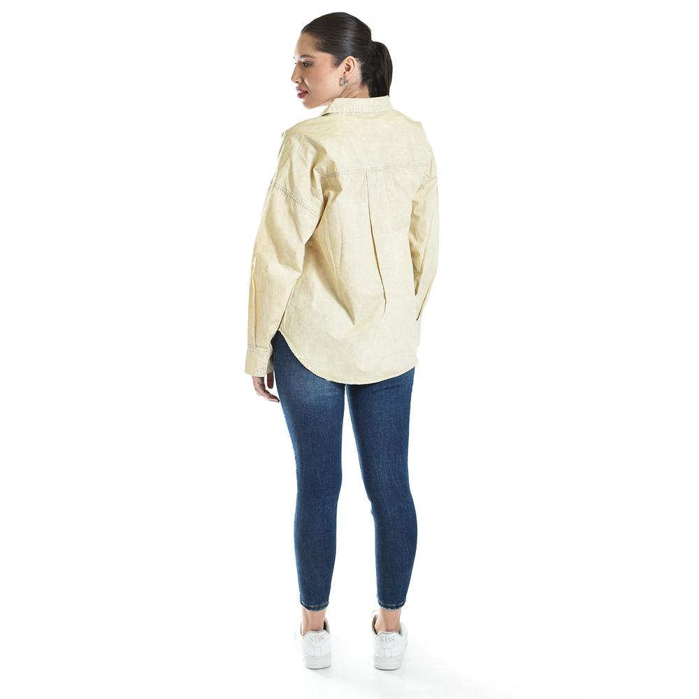 Blusa oversize diseño deslavado Roman Fashion/Juvenil, 11427 (Beige)