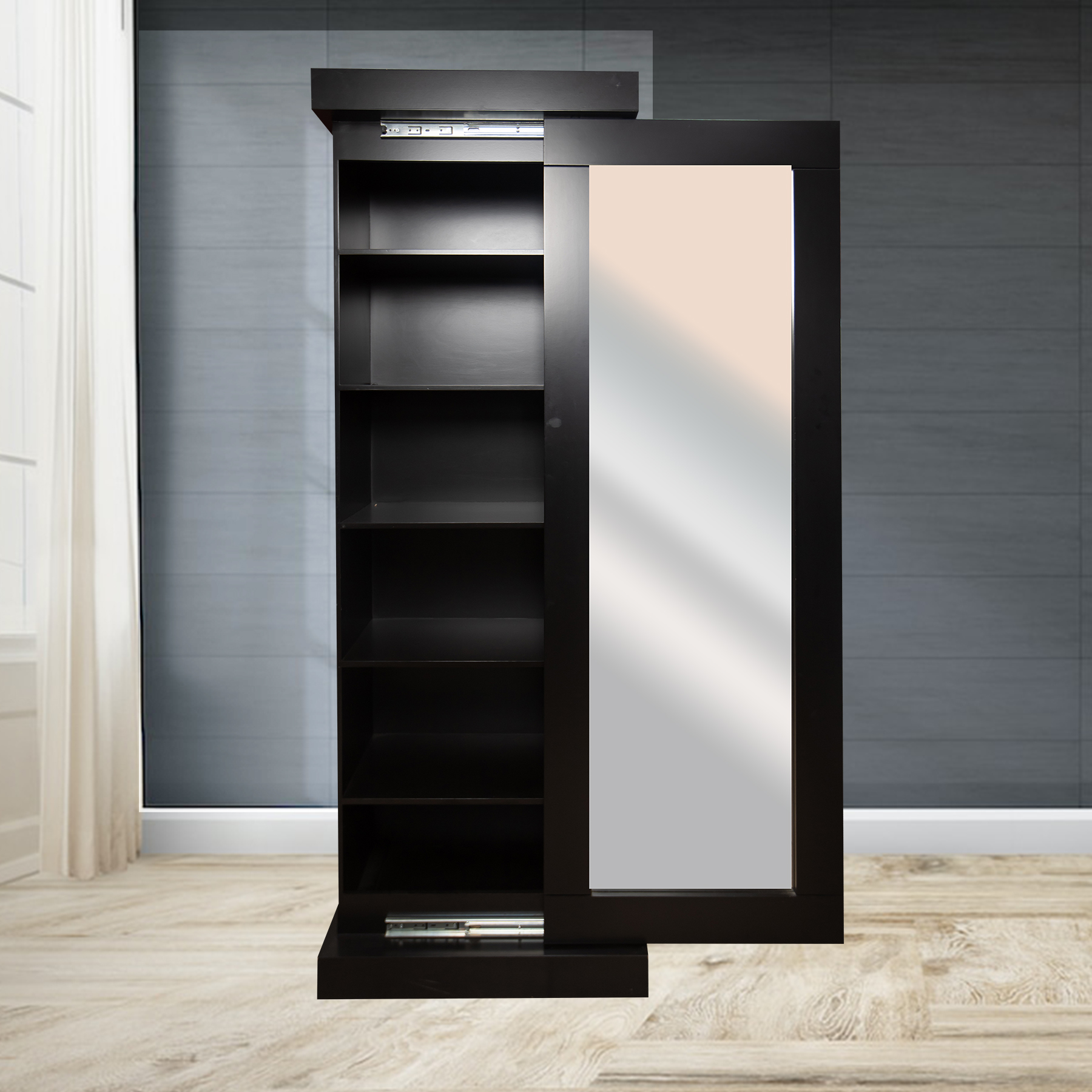 Zapatera closet organizador de zapatos espejo de cuerpo completo multifuncional Eko Envió Gratis