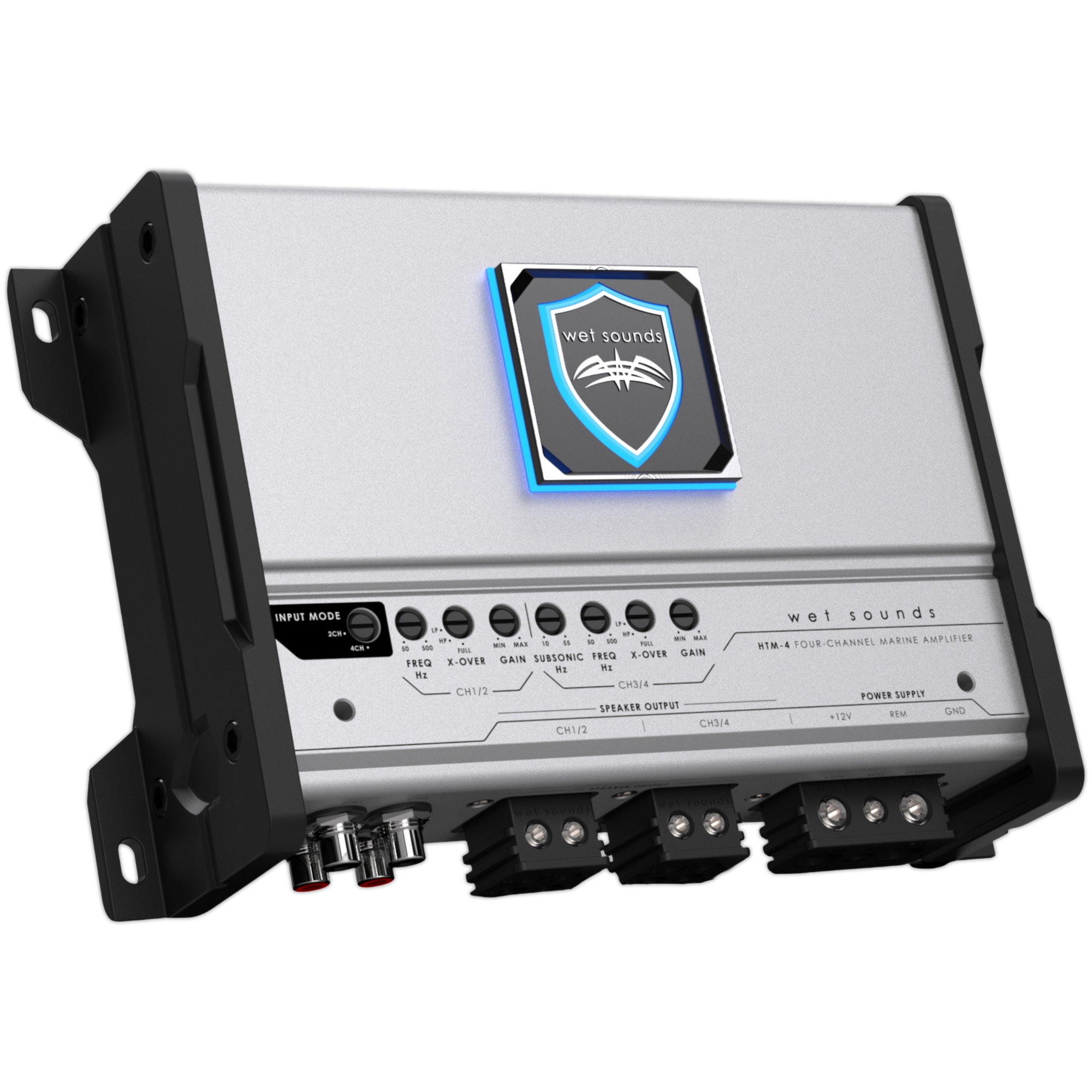 Amplificador Marino 4 Canales Wet Sounds HTM-4 Clase D