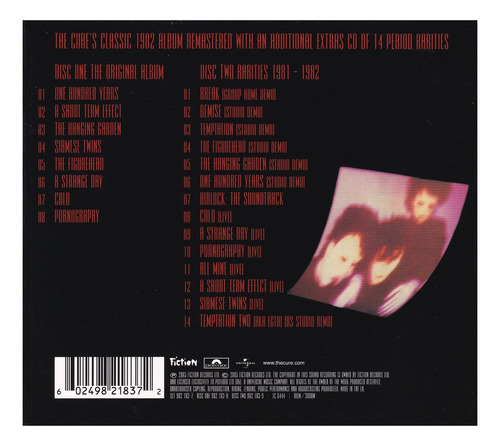 The Cure Pornography Deluxe Importado 2 Discos Cd