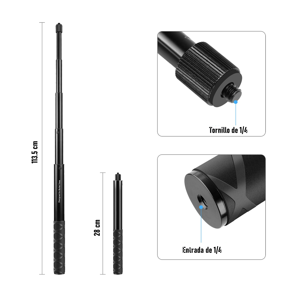 Arnés de Cintura con Selfie Stick para Insta360 GoPro Cámaras Deportivas