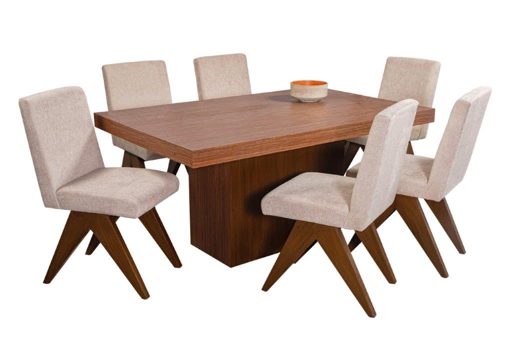 Comedor Japón 6 Sillas Café 6 Sillas Madera Mobilkraft
