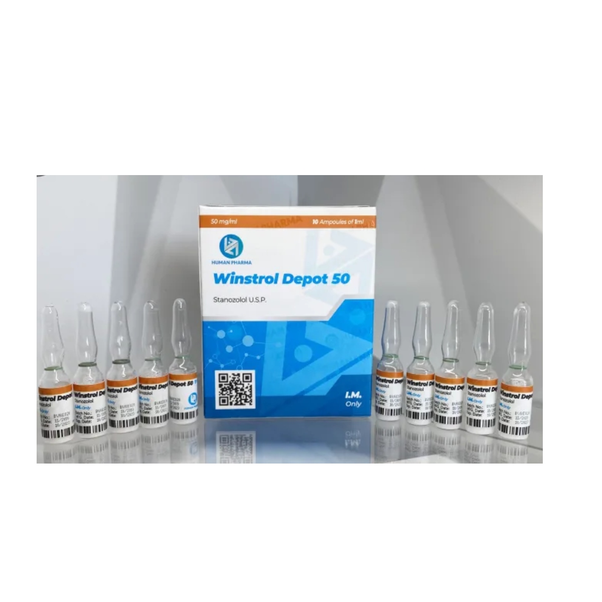 WINSTROL DEPOT 50 - Stanozolol - Inyectable - 50mg/ml 10ml - Human Pharma - Definición extrema con músculo seco, duro y sin retención