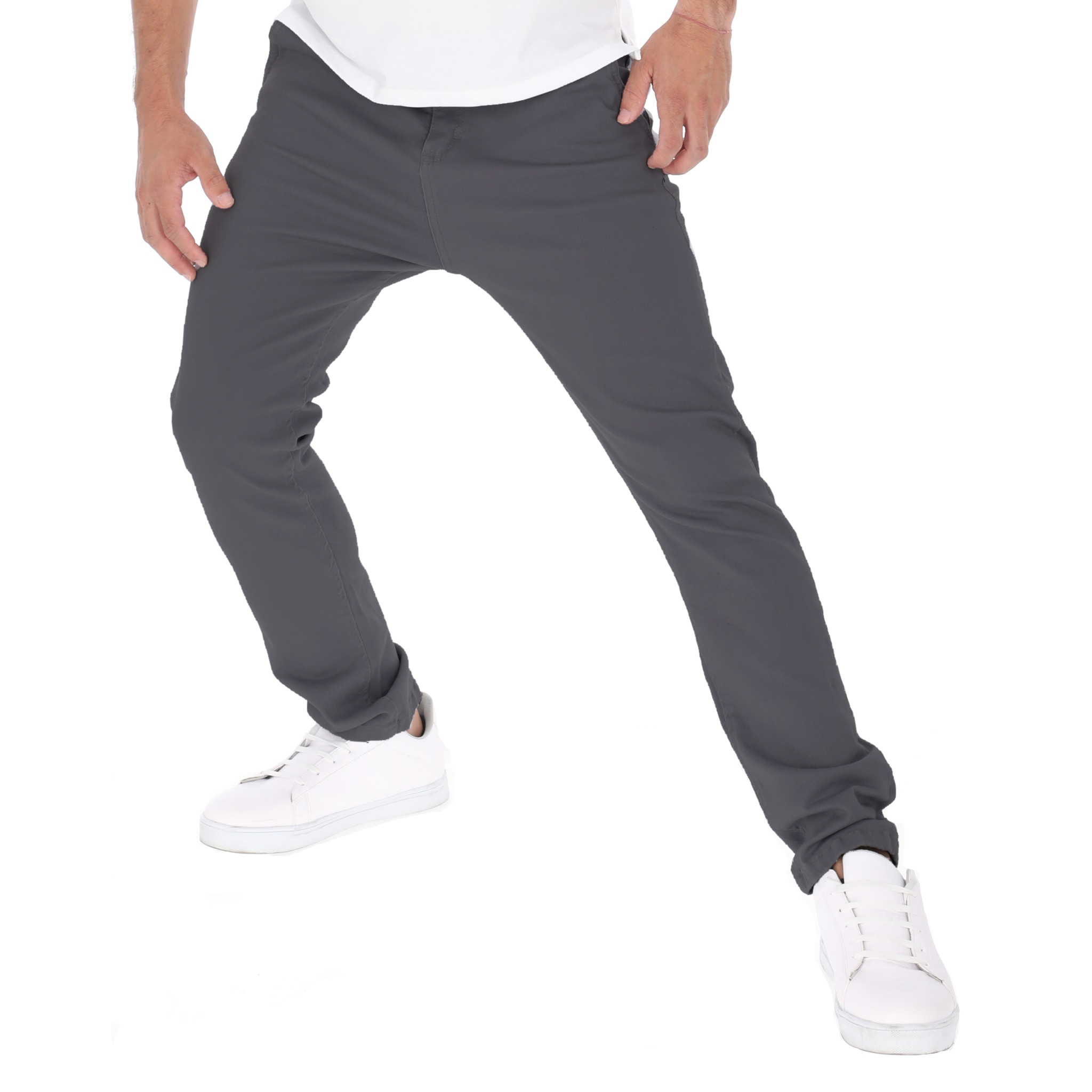 Jeans De Gabardina Color Gris Para Hombre CHB Chili Beans Clothing Co..