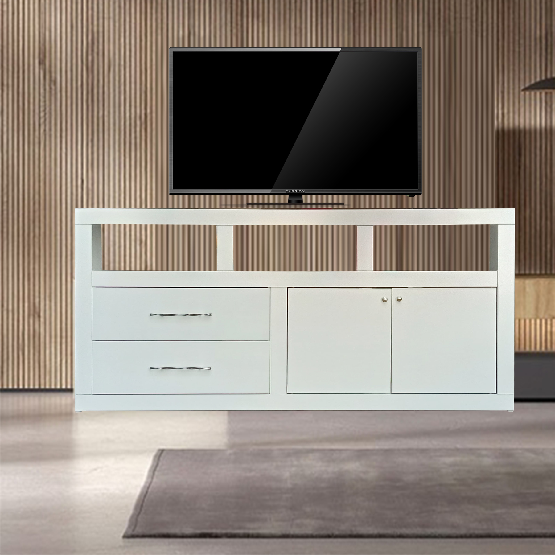 Centro de entretenimiento blanco mueble moderno centro para tv 