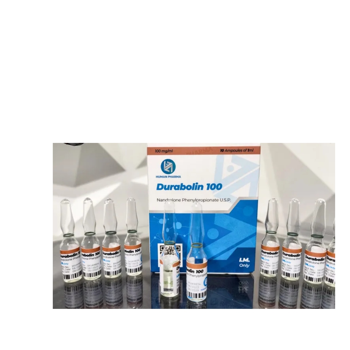DURABOLIN 100 - Decanoato de Nandrolona - Inyectable - 100mg/ml 10ml - Human Pharma - Volumen sólido con recuperación acelerada y articulaciones protegidas