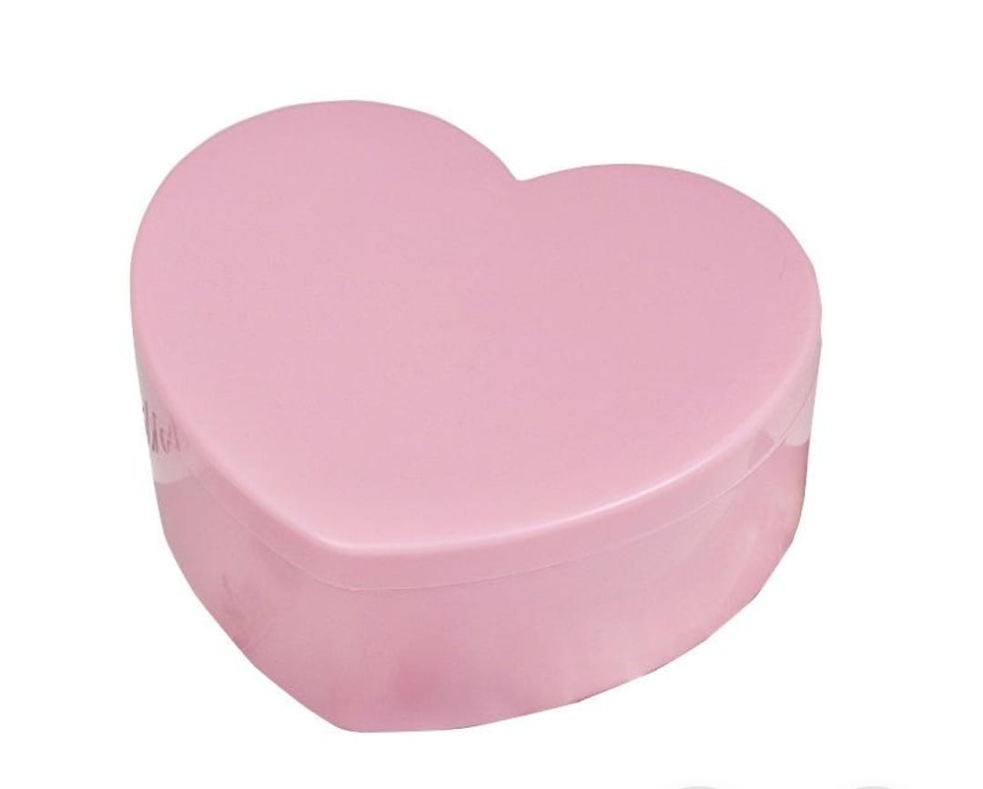 Organizador Kawaii en forma de corazon, para joyeria, pequeño alhajero portatil con espejo, color rosa