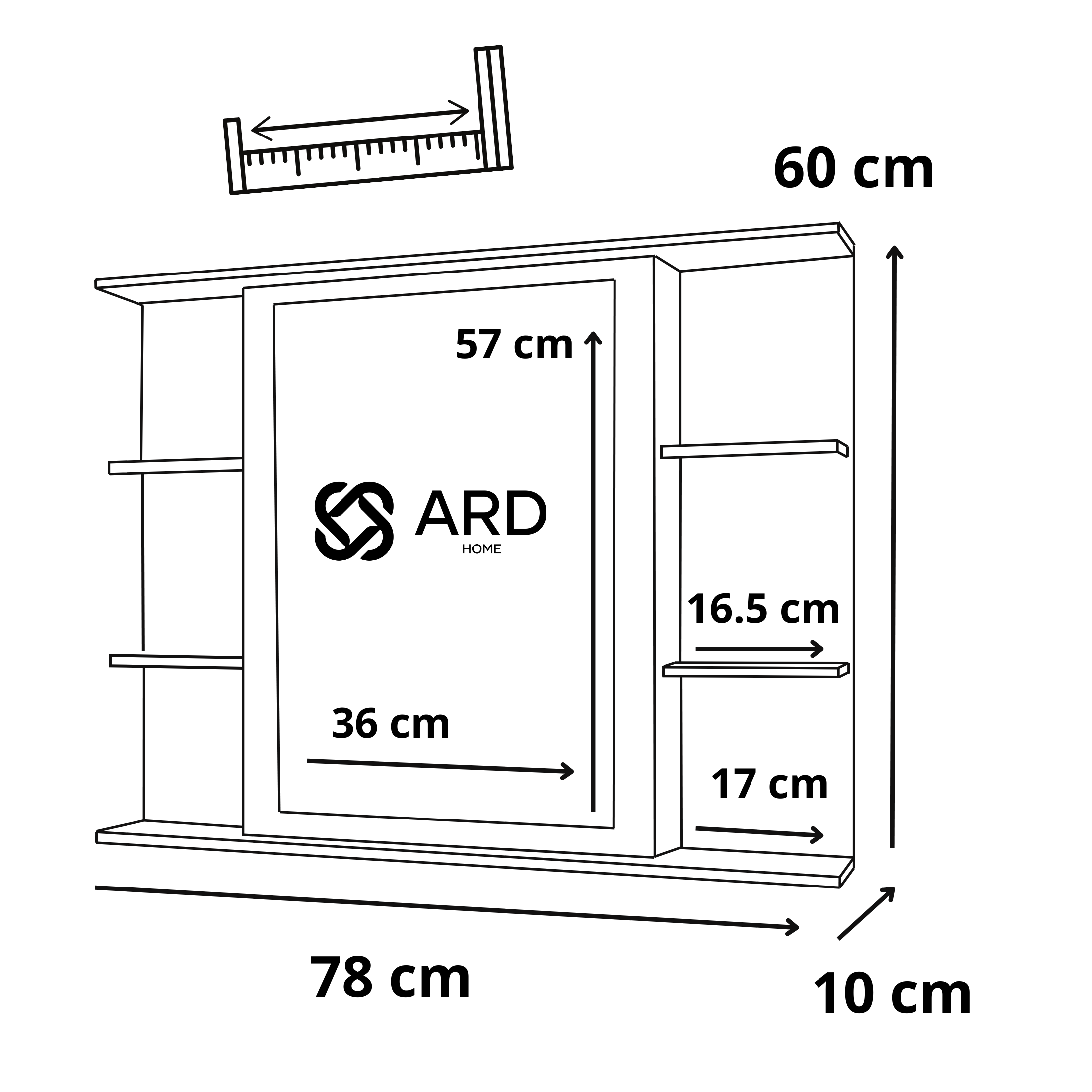 Organizador de baño ARD Glanz MirrorCore Cabinet