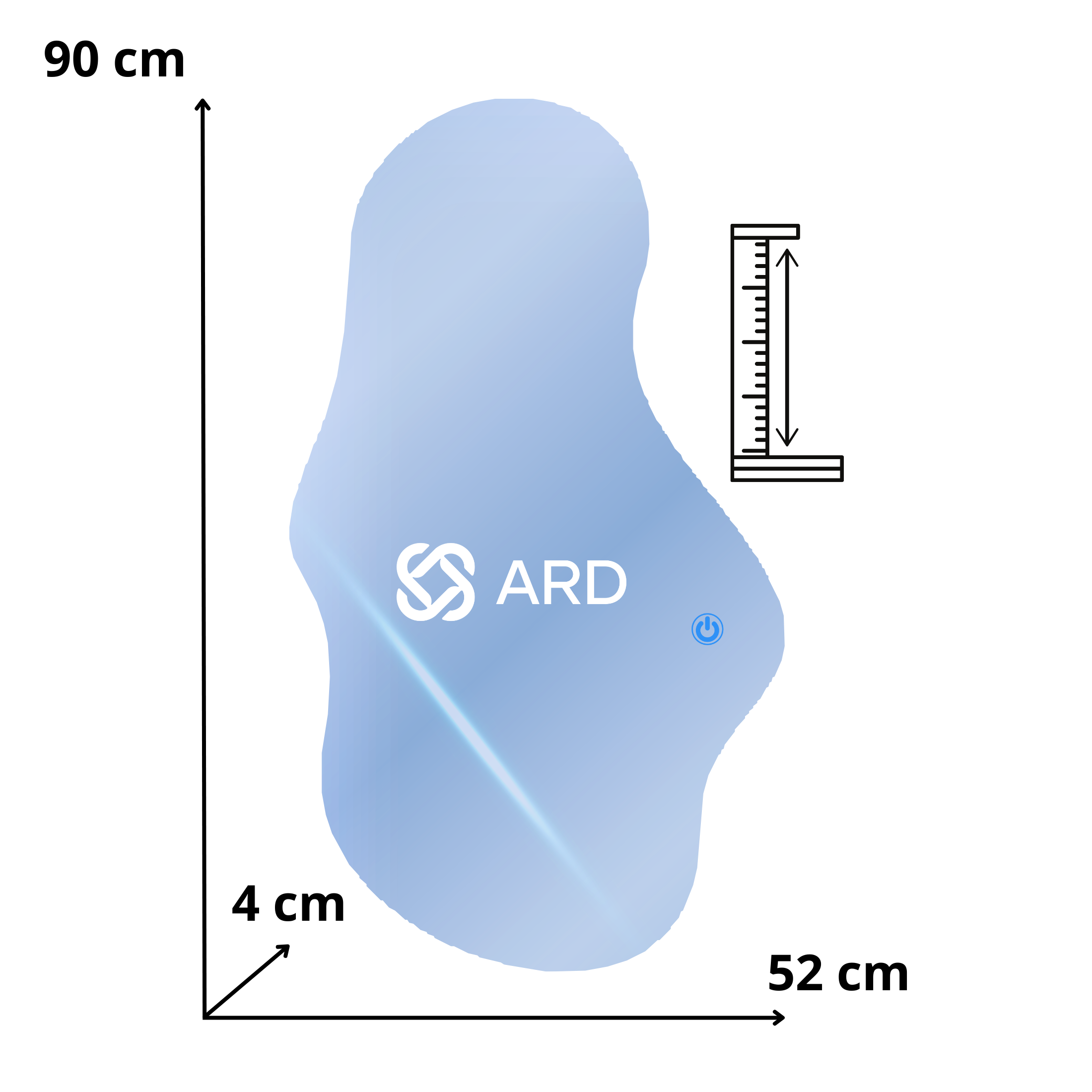 Espejo Led ARD Glanz Luminous Cloud 90 x 52 cm